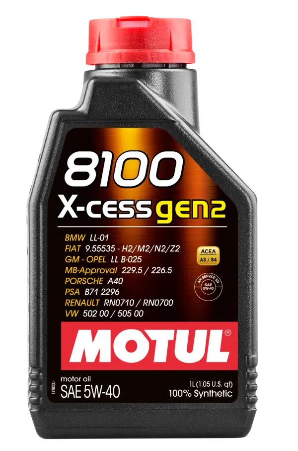 5W40 8100 X-CESS GEN2 100% SINTETICO MOTUL 1LT