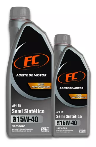 15W40 SEMI SINTETICO FC API SN 1 LT