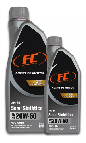 20W50 SEMI SINTETICO FC QUART API SN 1 LT